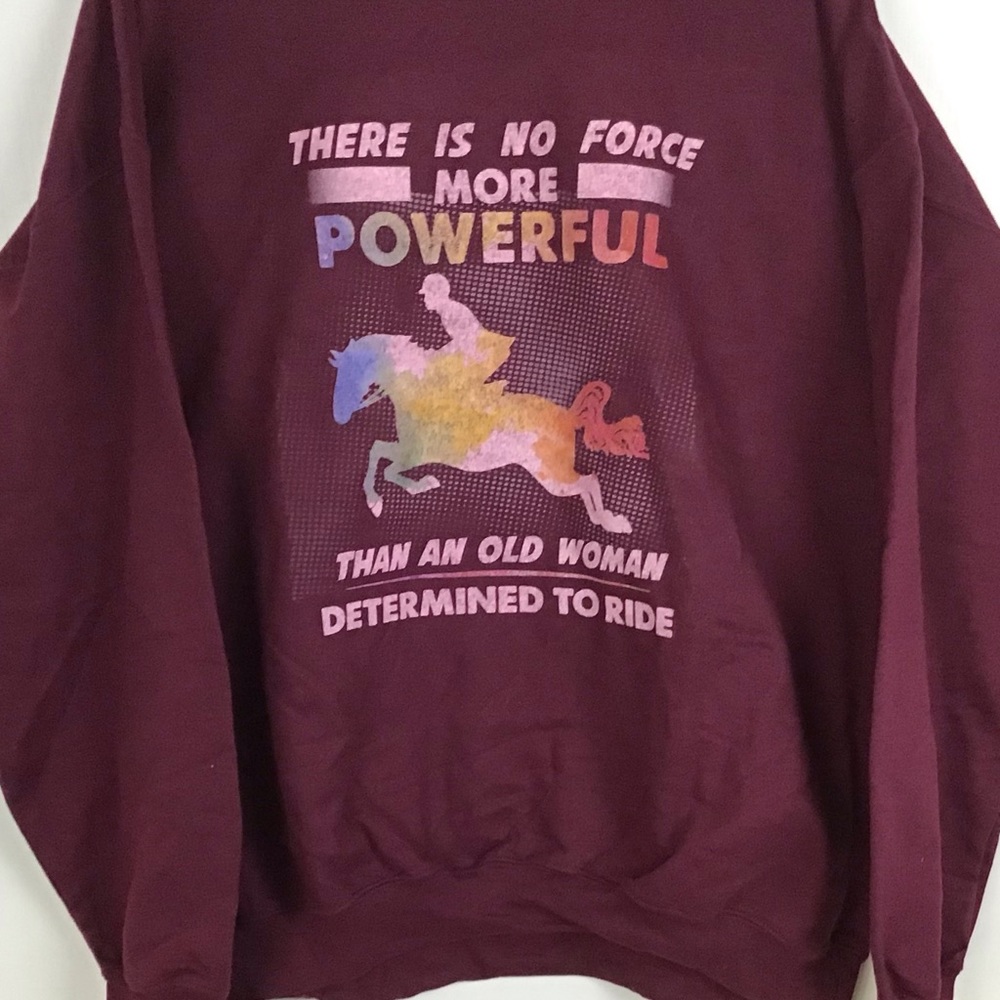 New sweatshirt ( some color bleed on wording)